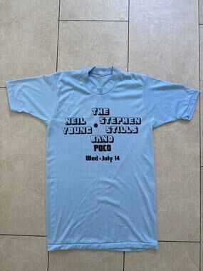 Vintage 1976 Neil Young Stephen Stills Band Riverfront Coliseum Cincinnati Show